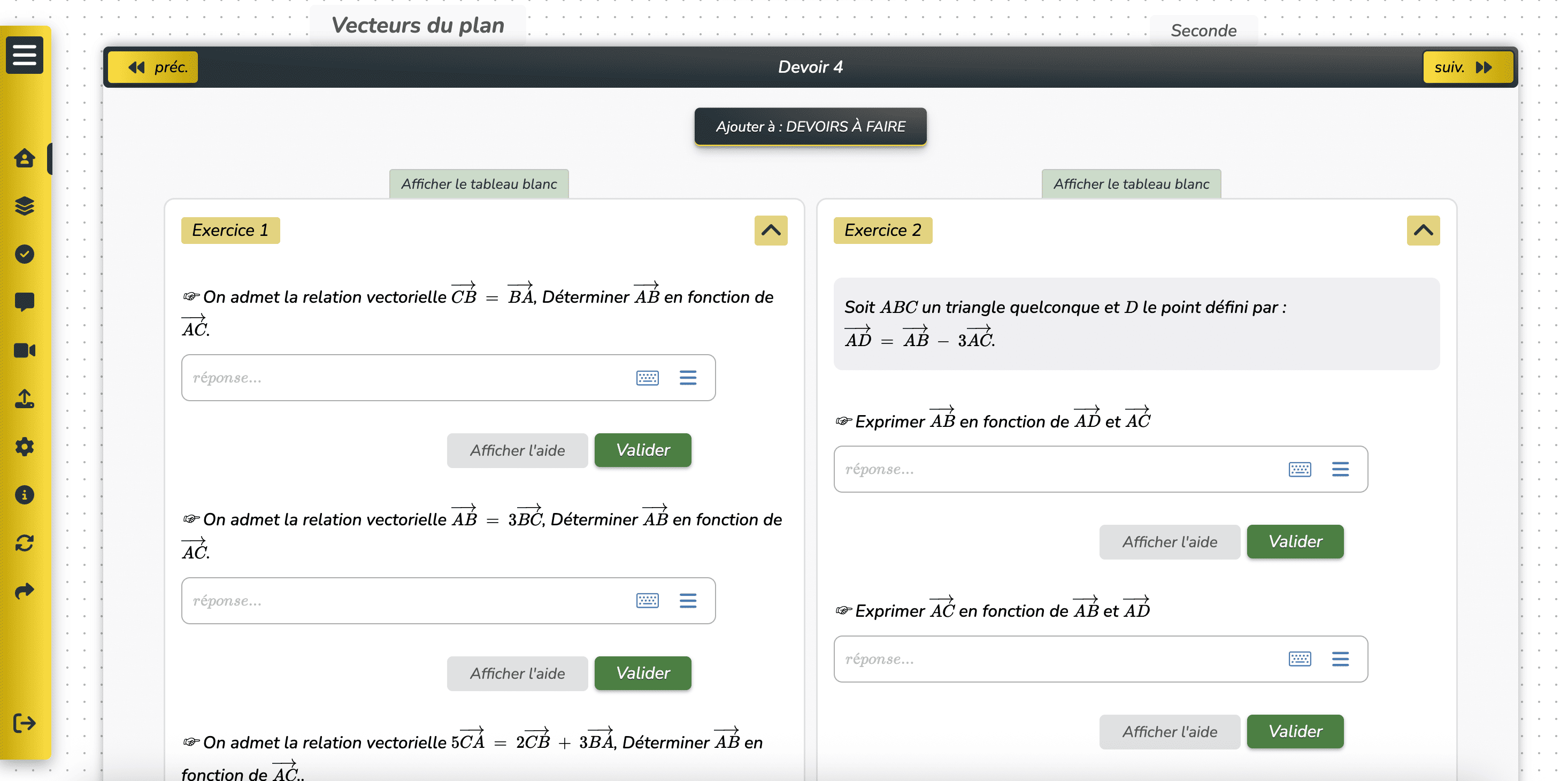Mathmex MathMax — Exercices et corrigés de mathématiques du collège au lycée